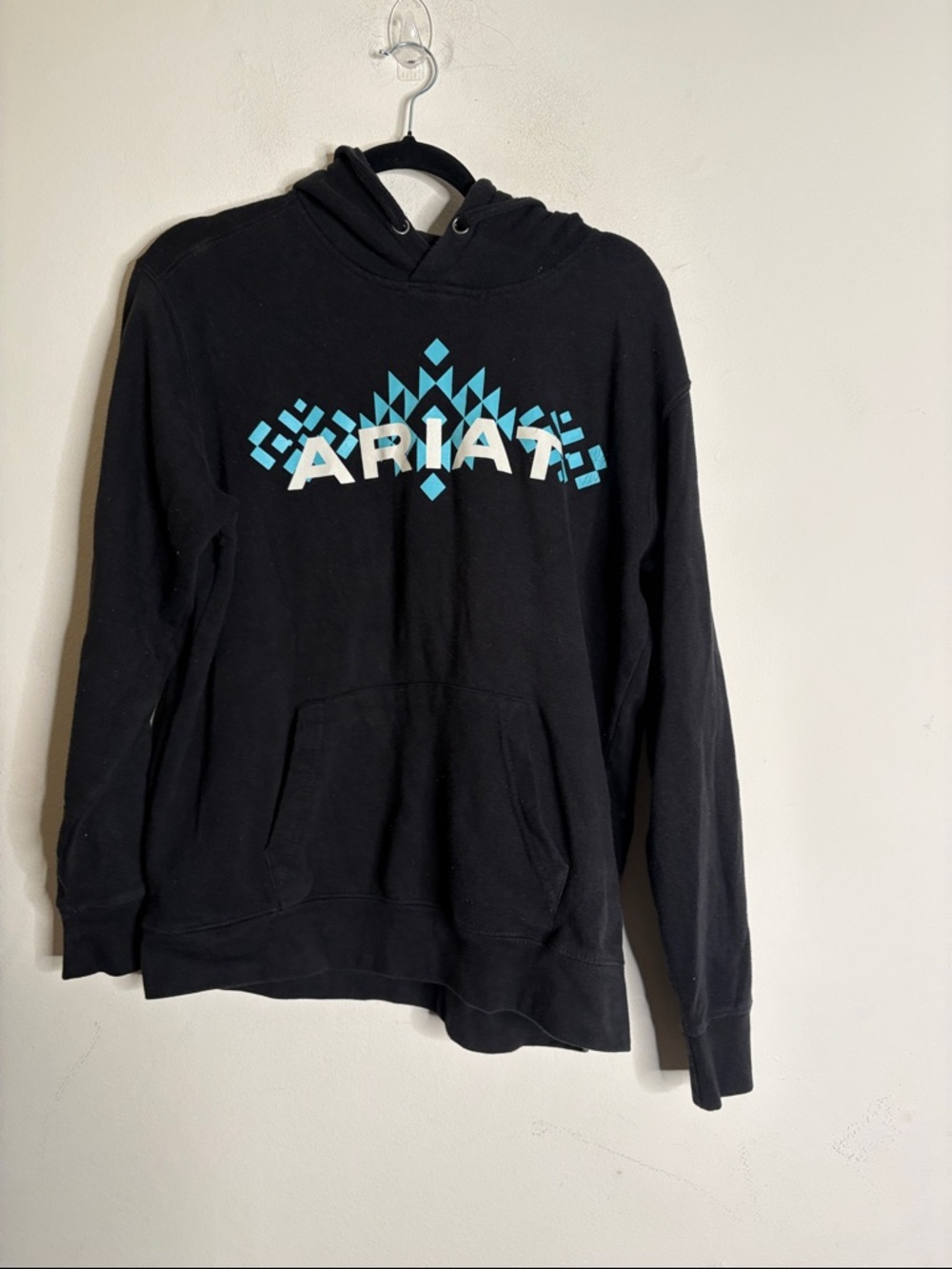 Ariat Black Pullover Hoodie with Teal Graphic